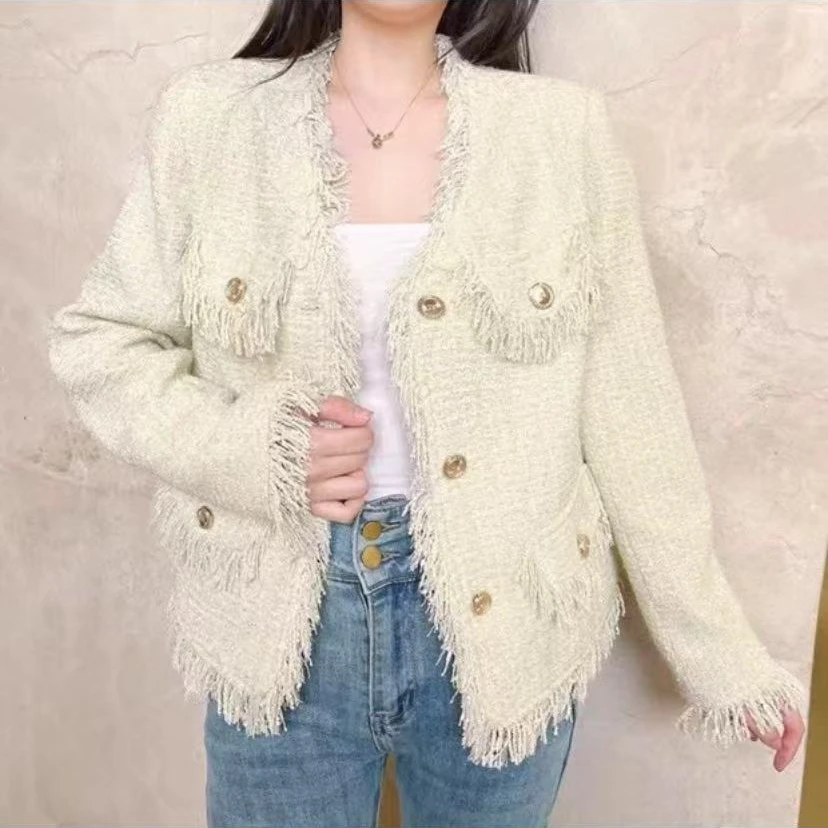 小香风加厚秋冬重工休闲外套1050#