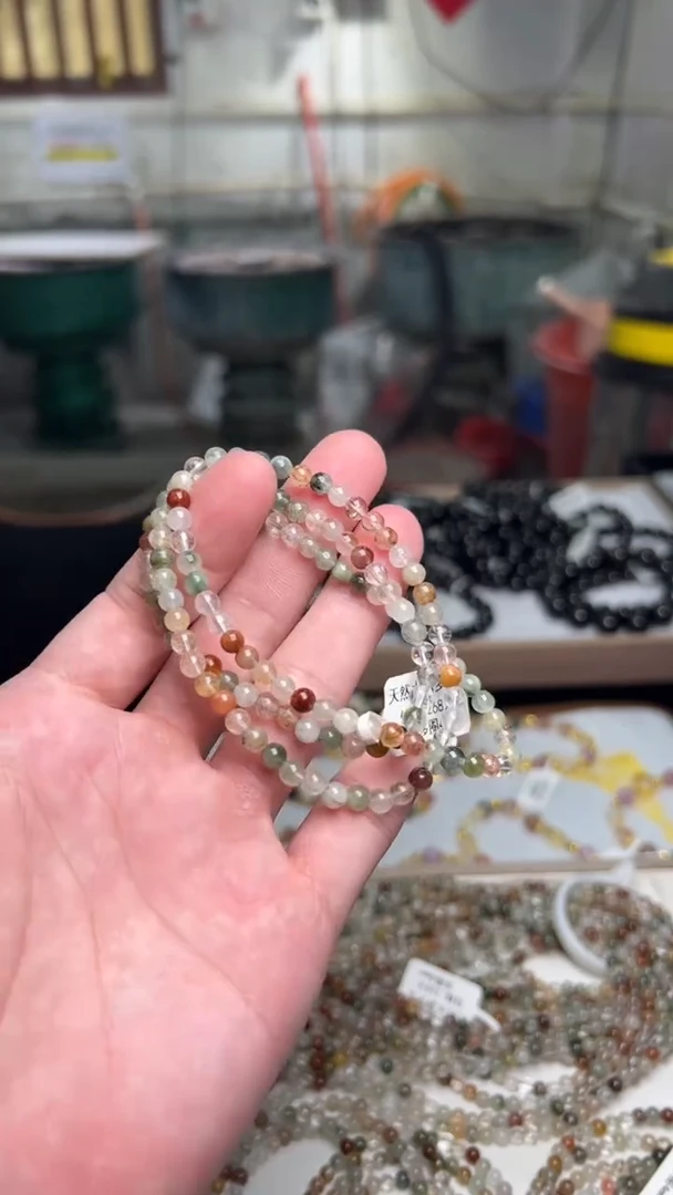 水晶手串未镶嵌兔毛水晶多圈4+多样性发其一