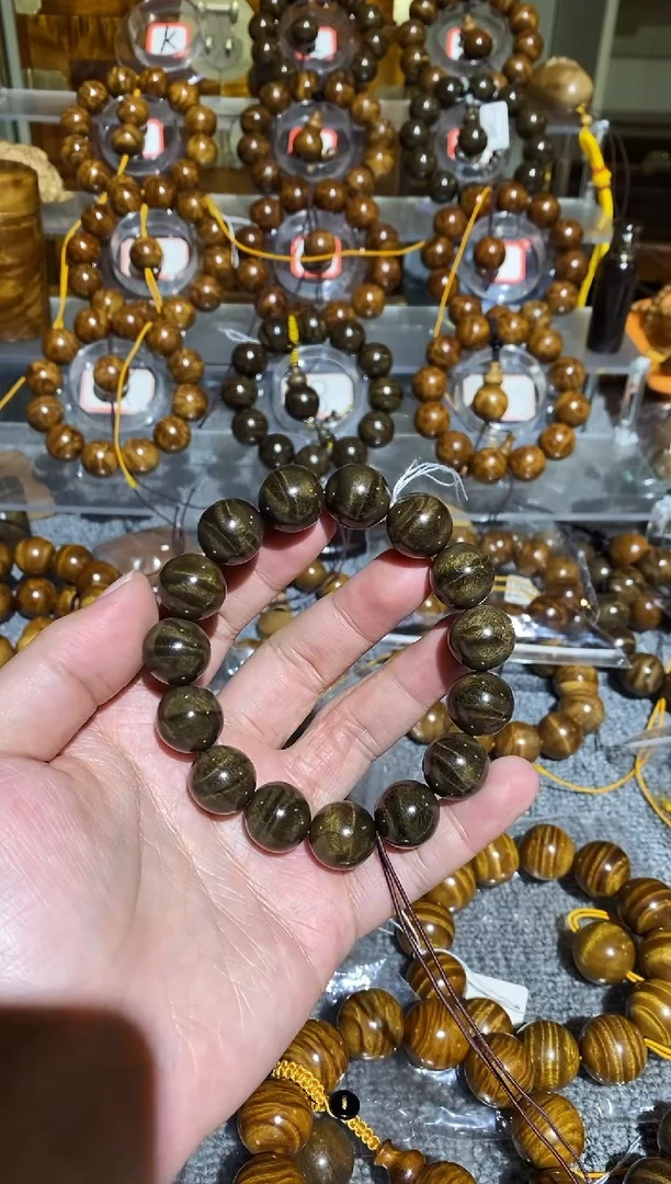 【闪购商品】阴沉木手串/手链阴沉木水波纹1.5手串