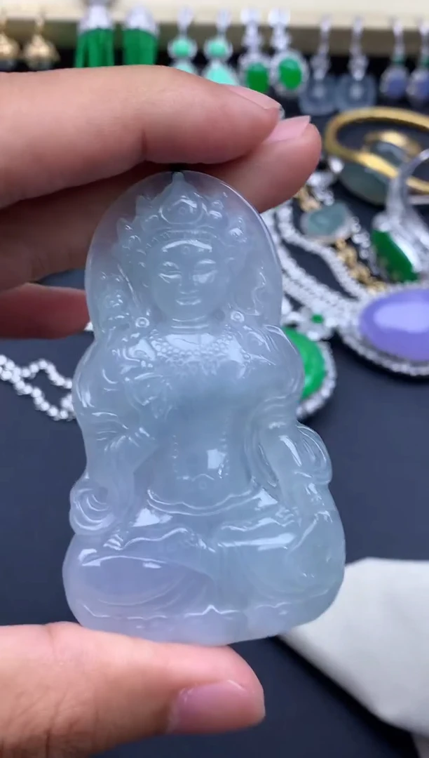 翡翠未镶嵌颈饰107-春日珠宝