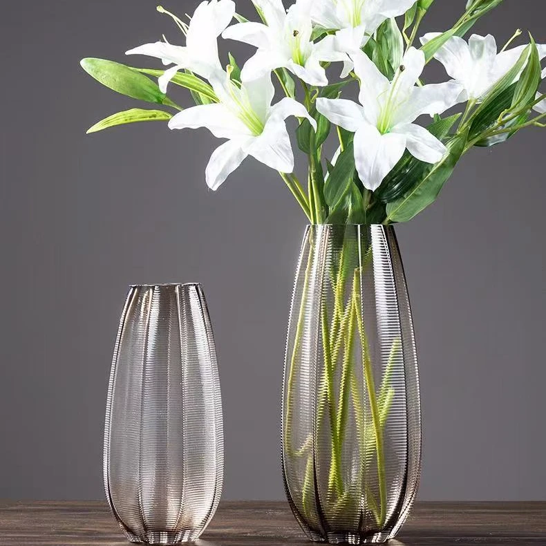 【杨桃】简约美式透明花瓶创意客厅家居客厅餐厅电视柜水培玻璃花器