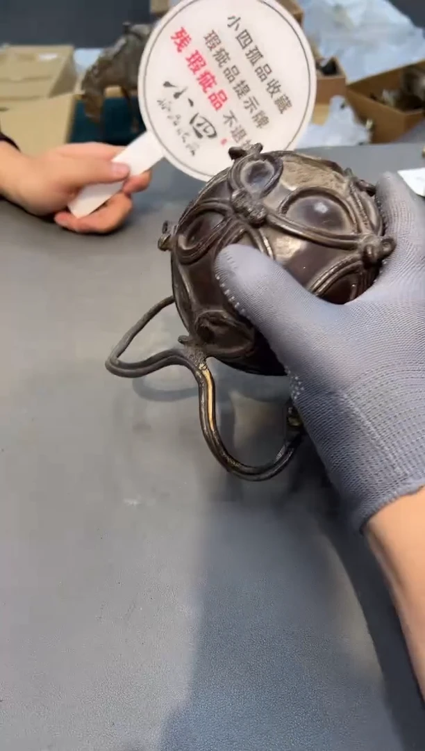 铜梅**子工艺品小四孤品收藏瑕疵品