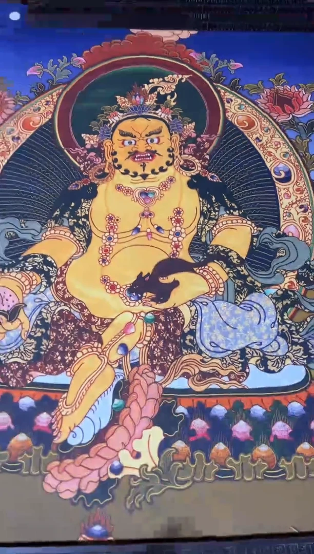 卷轴画卷轴画菊菊唐卡tk