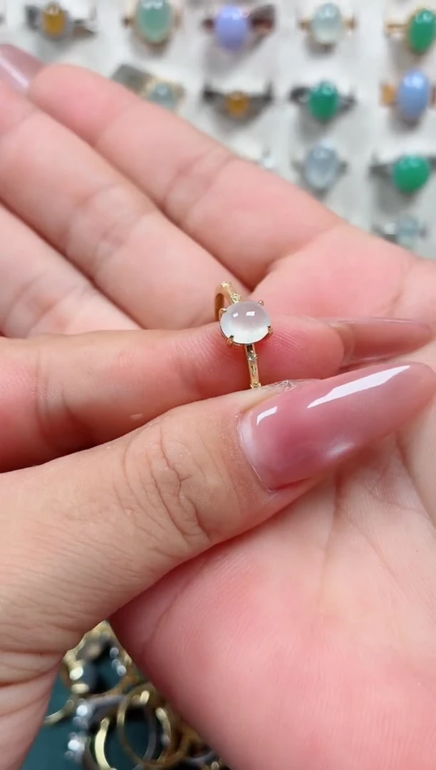 银S925镶嵌戒指翡翠.