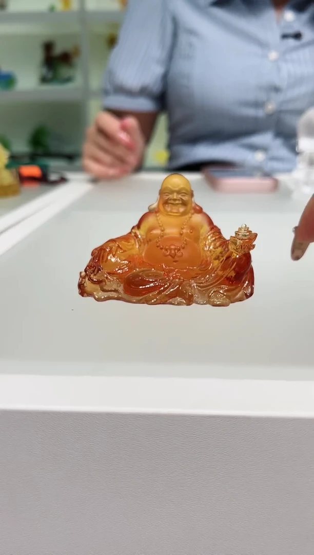 琉璃手工艺品古法琉璃弥勒