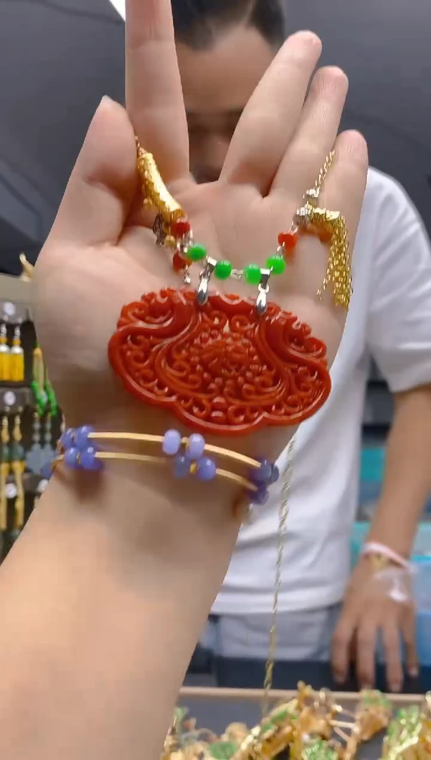 翡翠合金耳饰0353翡翠锁骨链