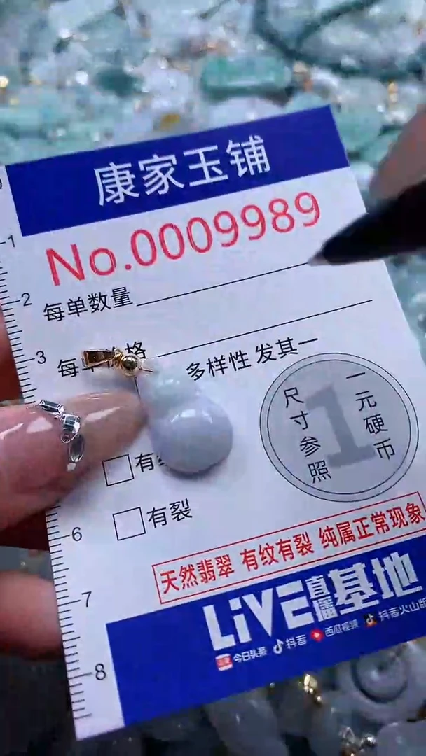 翡翠未镶嵌吊坠(不含链)9989