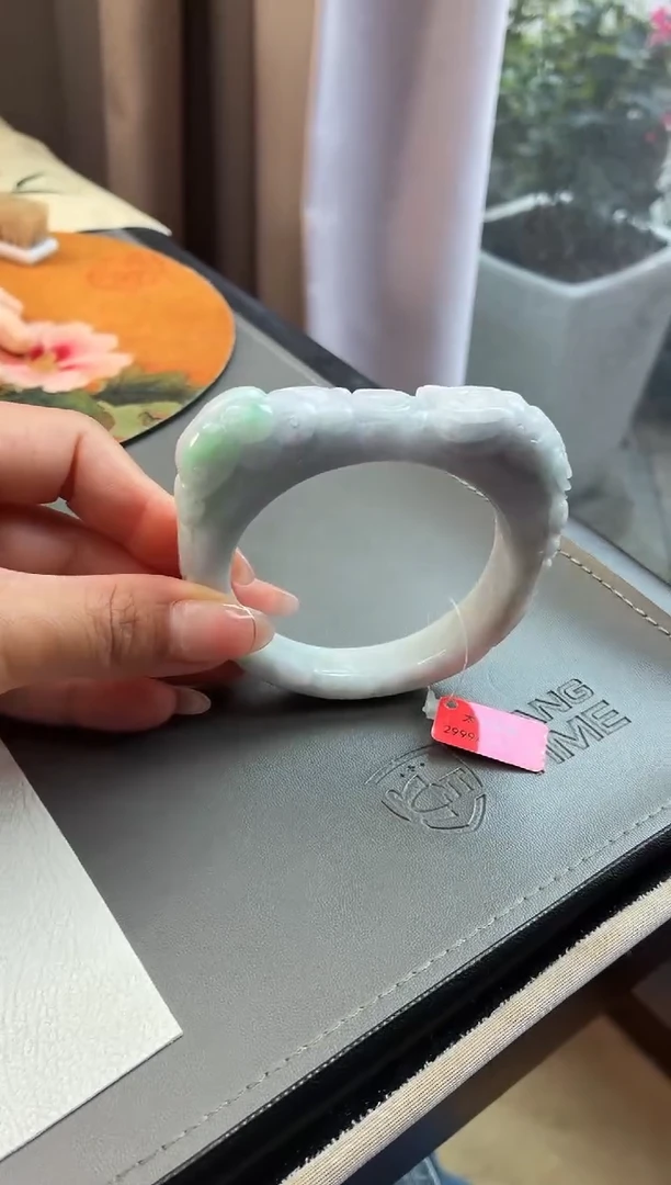 未镶嵌手镯翡翠晴**里44  翡翠手镯 58