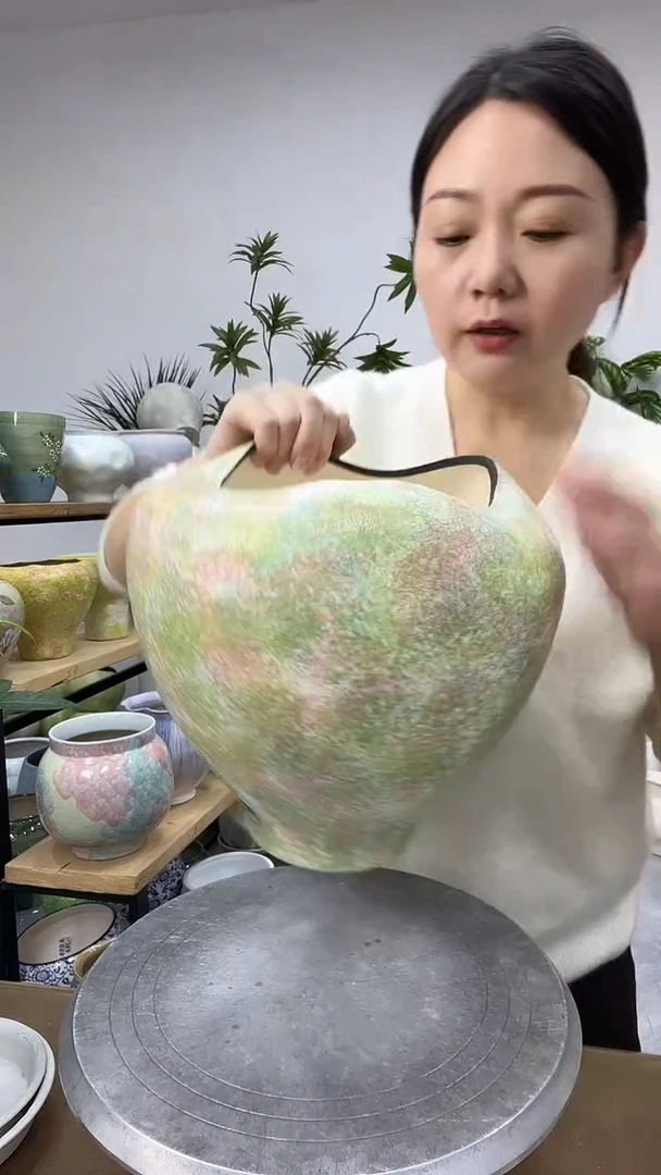 9.8陶瓷花盆直播链接高.   25   口18