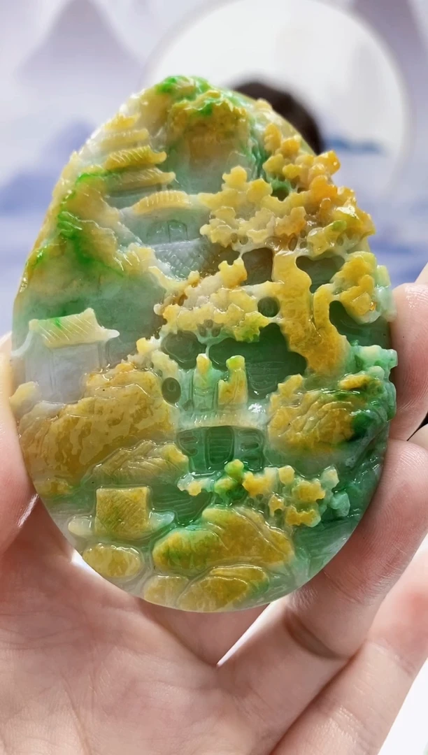 定制翡翠未镶嵌4829jw-毛货挂件55