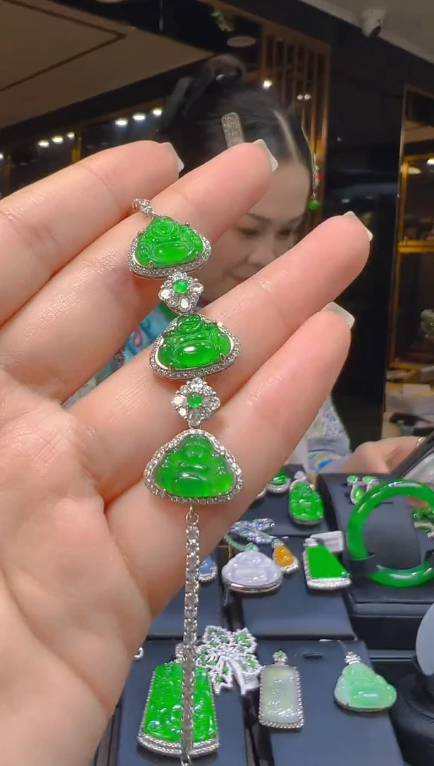 银S925镶嵌手链翡翠093（多样性发其一）