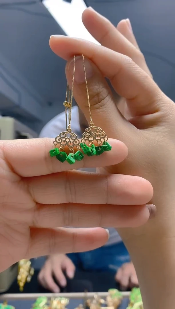 【闪购商品】翡翠耳饰合金0116翡翠耳线