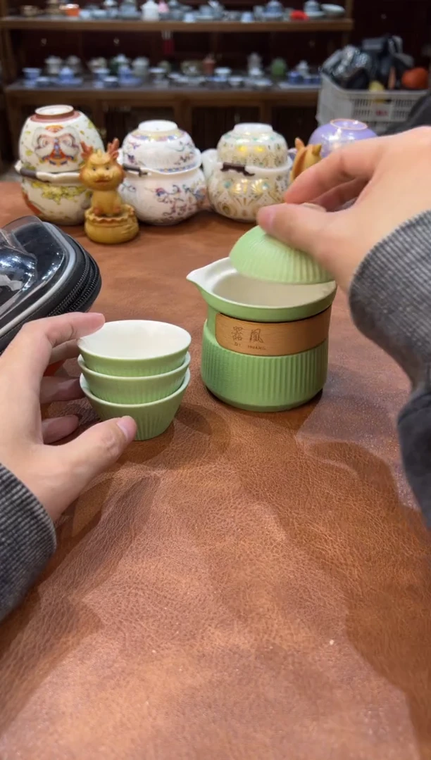 真的很便宜会开片的旅行茶具