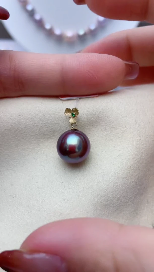 【闪购商品】淡水珍珠颈饰18K金镶嵌W63