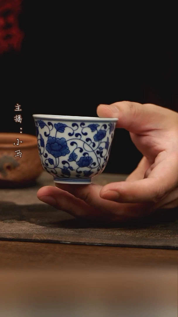 茶壶紫砂花神杯  青花瓷