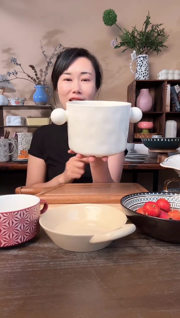 6.3英寸高球球双耳碗微瑕