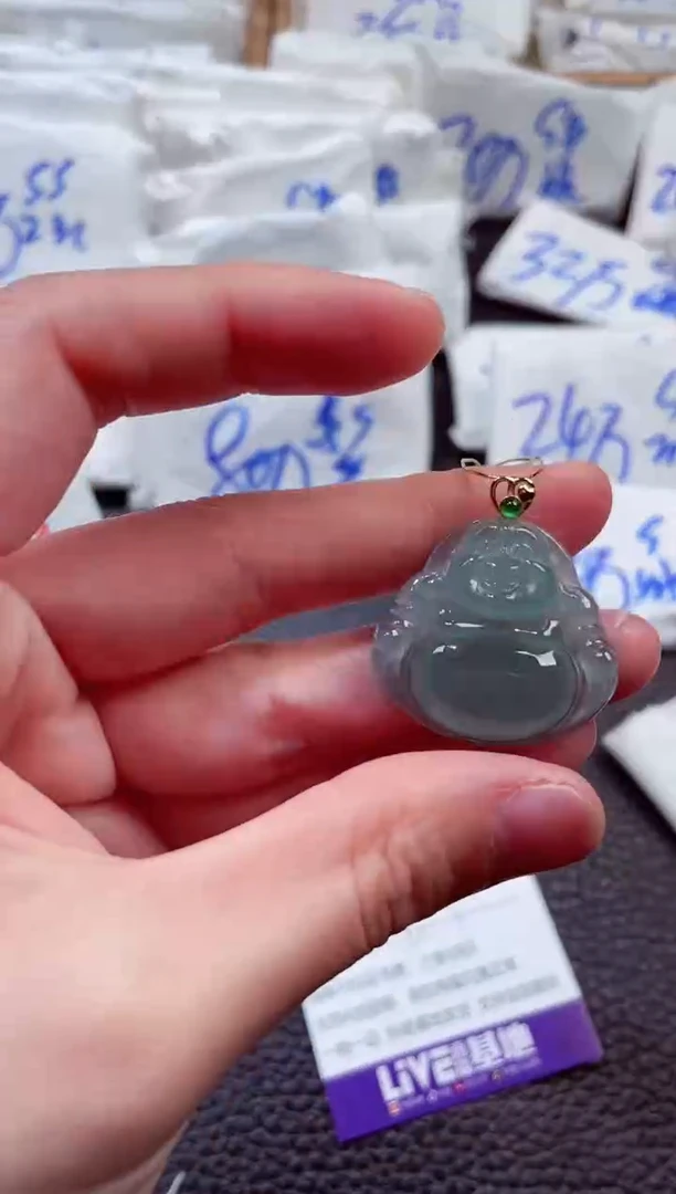 翡翠18K金镶嵌颈饰00005127