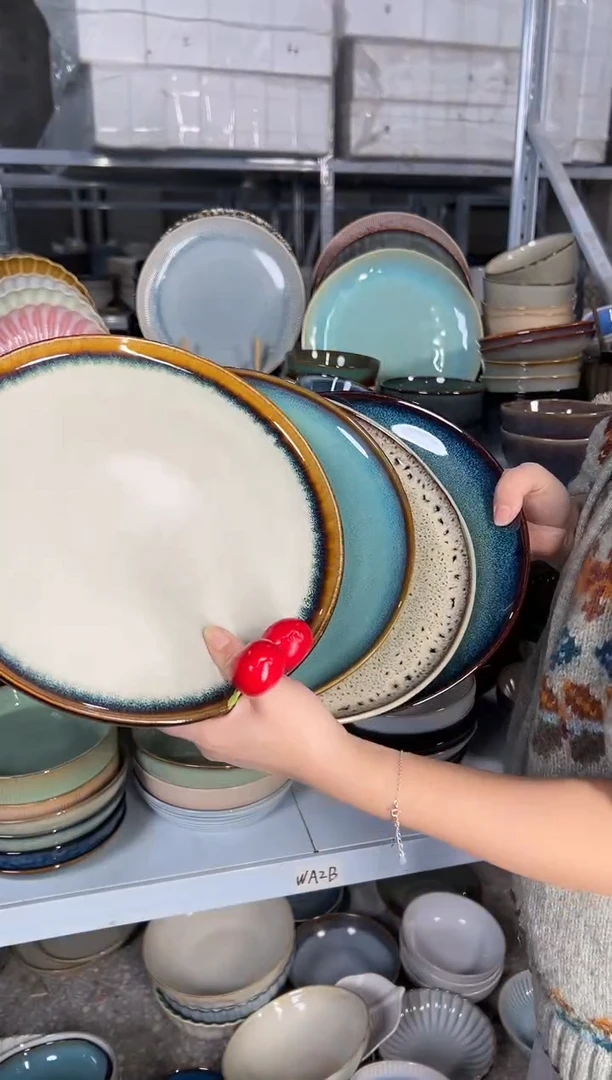 陶瓷外贸尾货瑕疵满20包邮X4大盘