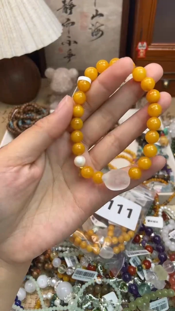 手链琥珀银S925镶嵌111