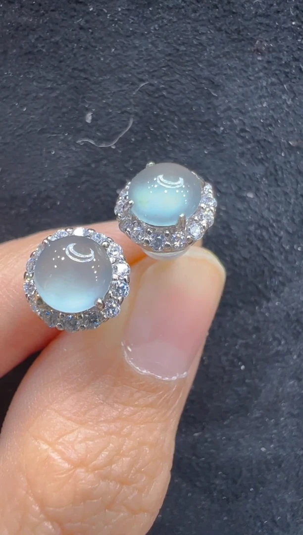 银S925镶嵌翡翠耳饰多样性团购发一件