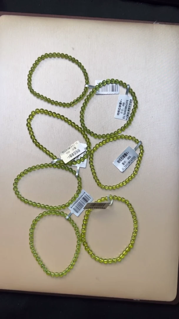【闪购商品】橄榄石手链未镶嵌XL1045约4mm多样性发一件
