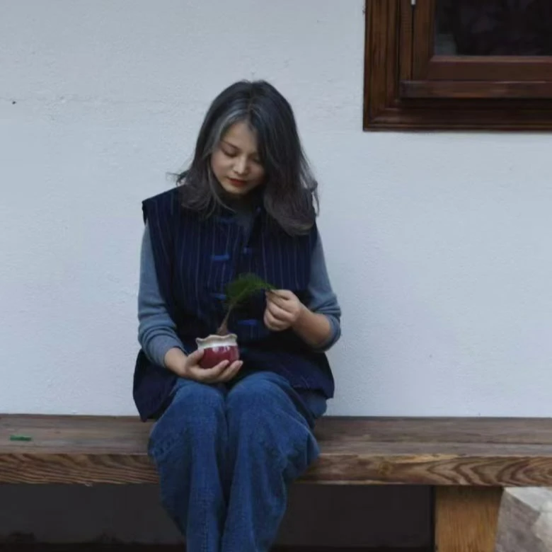 桑在云间  交子对襟土布棉马甲