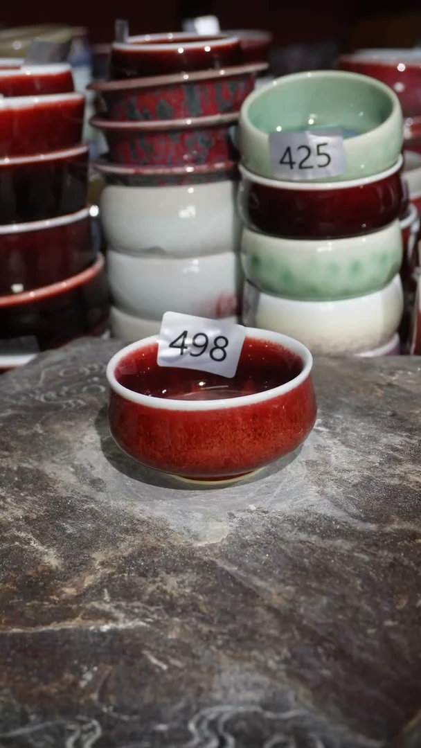 摆件陶精品窑变钧瓷茶器