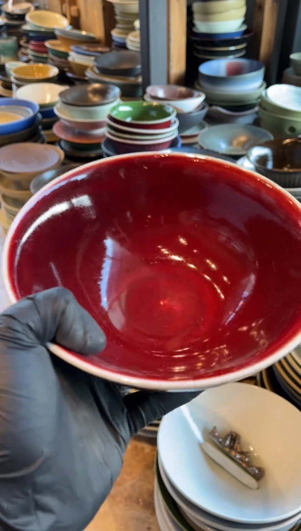 【闪购商品】瓷片789 微瑕郎红面碗1个