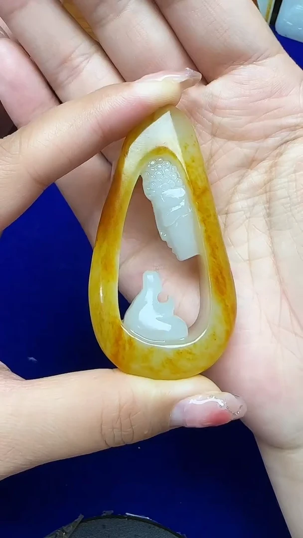 和田玉未镶嵌挂件1