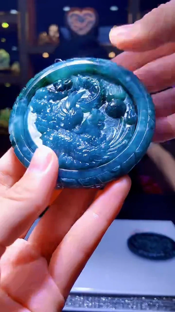 未镶嵌定制翡翠8002hm-毛货挂件(赠珠链)15