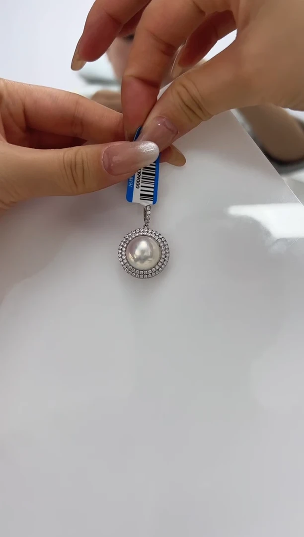 【闪购商品】淡水珍珠DA银S925镶嵌B369 珍珠吊坠 14