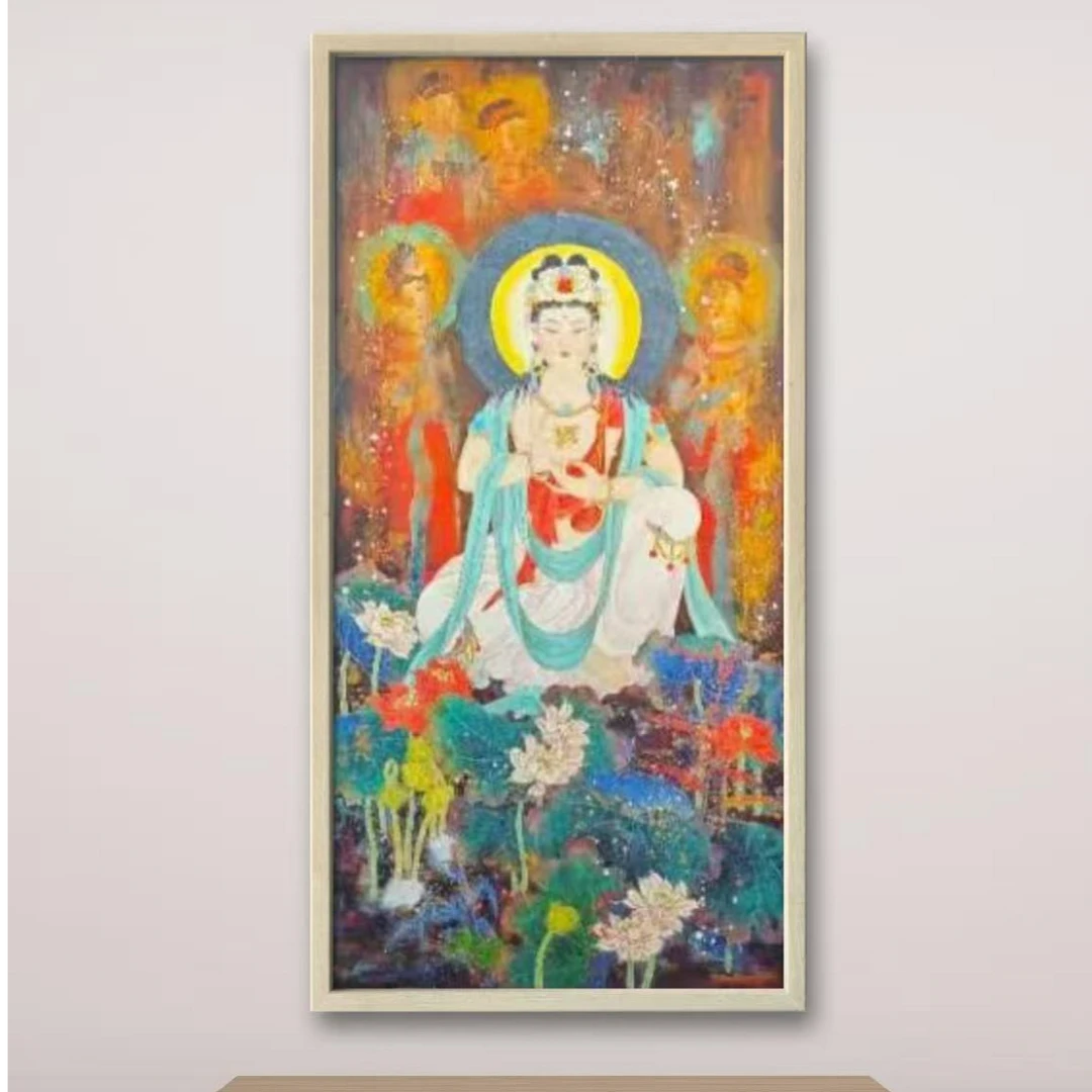 刘志扬老师作品《敦煌重彩造像2》