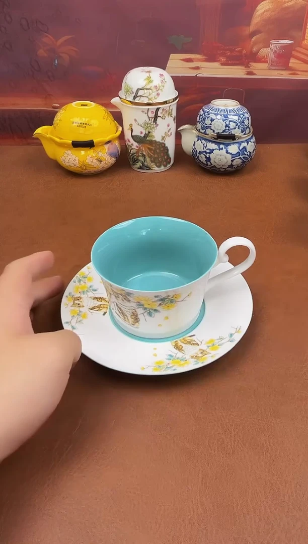 陶瓷茶具摆件旅行套组