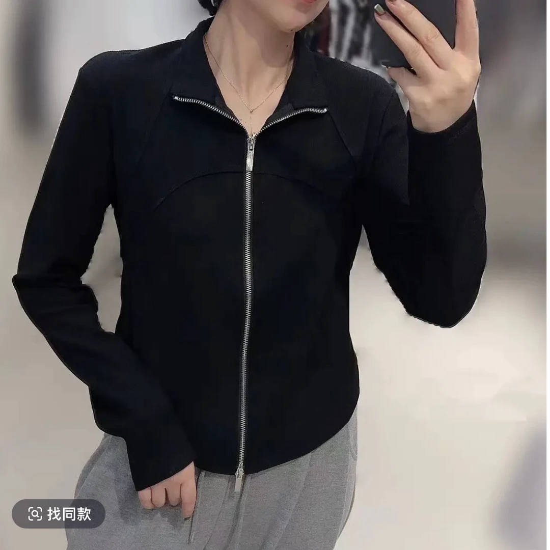 【新品尝鲜】A007款修身显瘦空气层瑜伽服拉链开衫