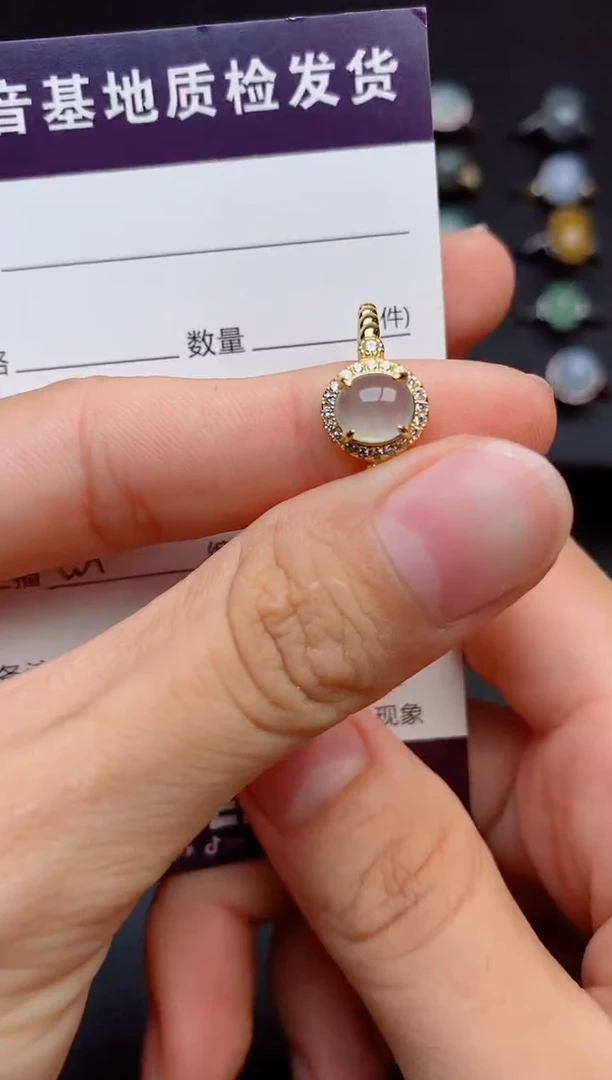 银S925镶嵌戒指翡翠1