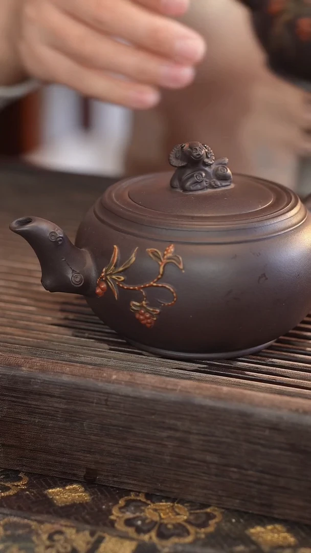 茶壶紫砂原矿手工制作400cc