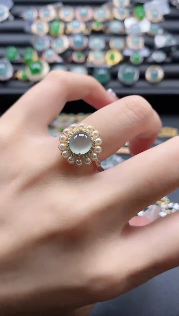 【闪购商品】翡翠戒指银S925镶嵌51151