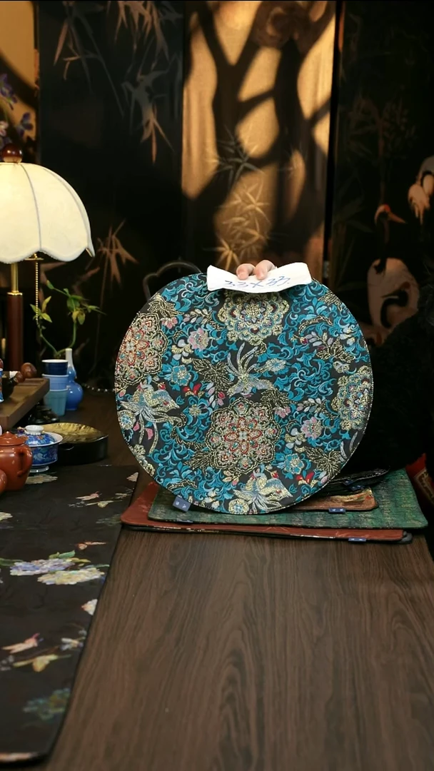 香云纱 蓝宝相花