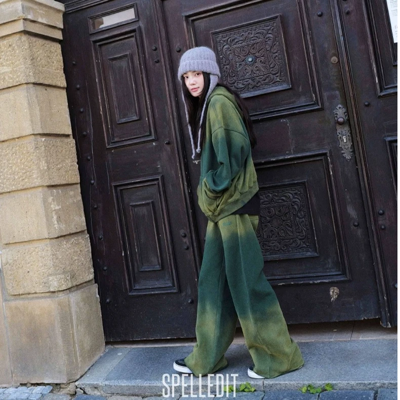 SPELLEDIT 2025冬季新品 宽松休闲水洗渐变休闲裤 正品 NO退NO换