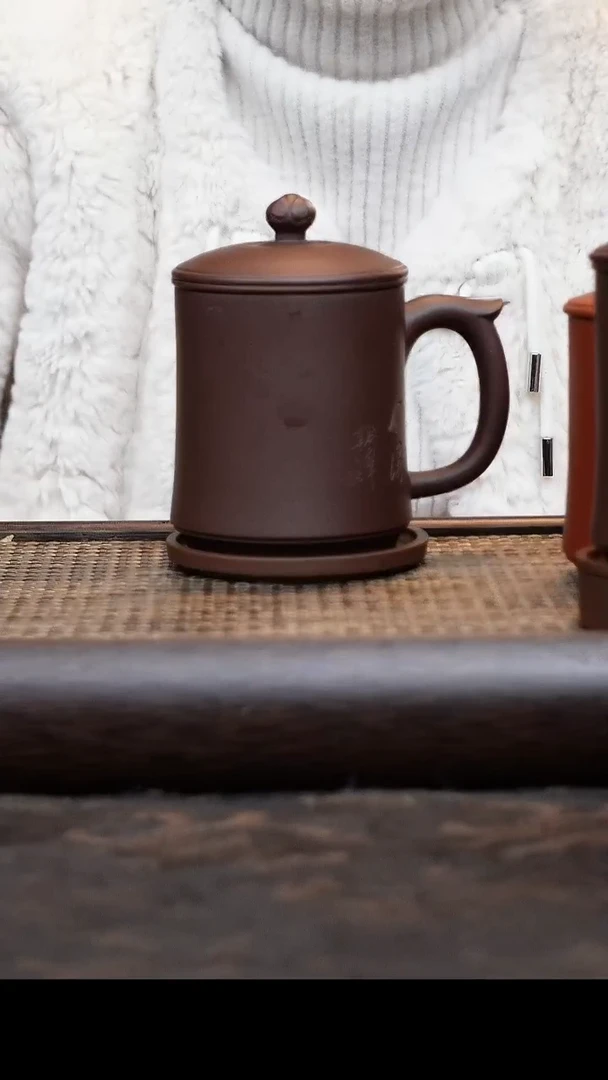 【闪购商品】紫砂茶杯四件套舍得紫泥