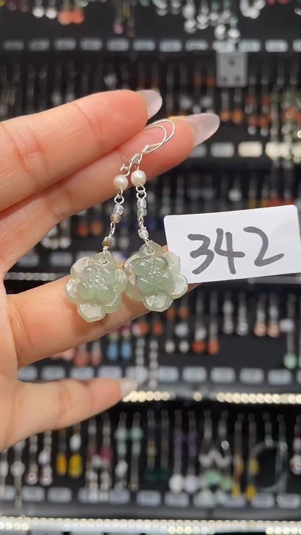 紫晶耳饰银S925镶嵌喜欢拍