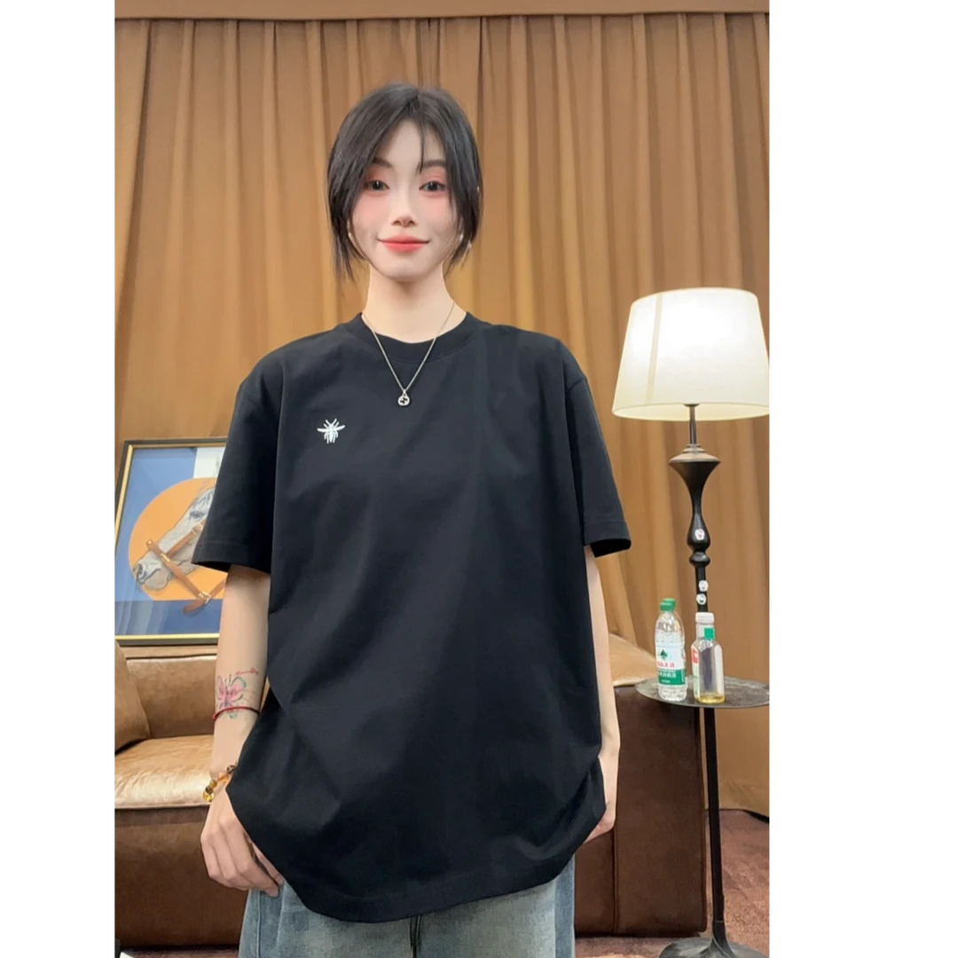 【周晚晚】2025夏季新款时尚罗盘刺绣短袖