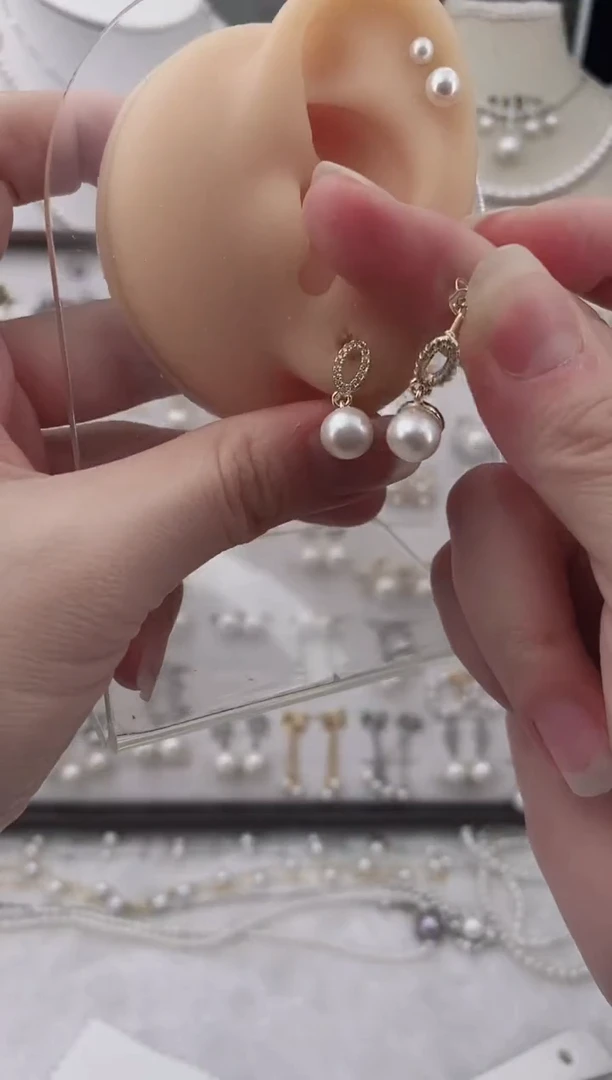 合金耳饰淡水珍珠47