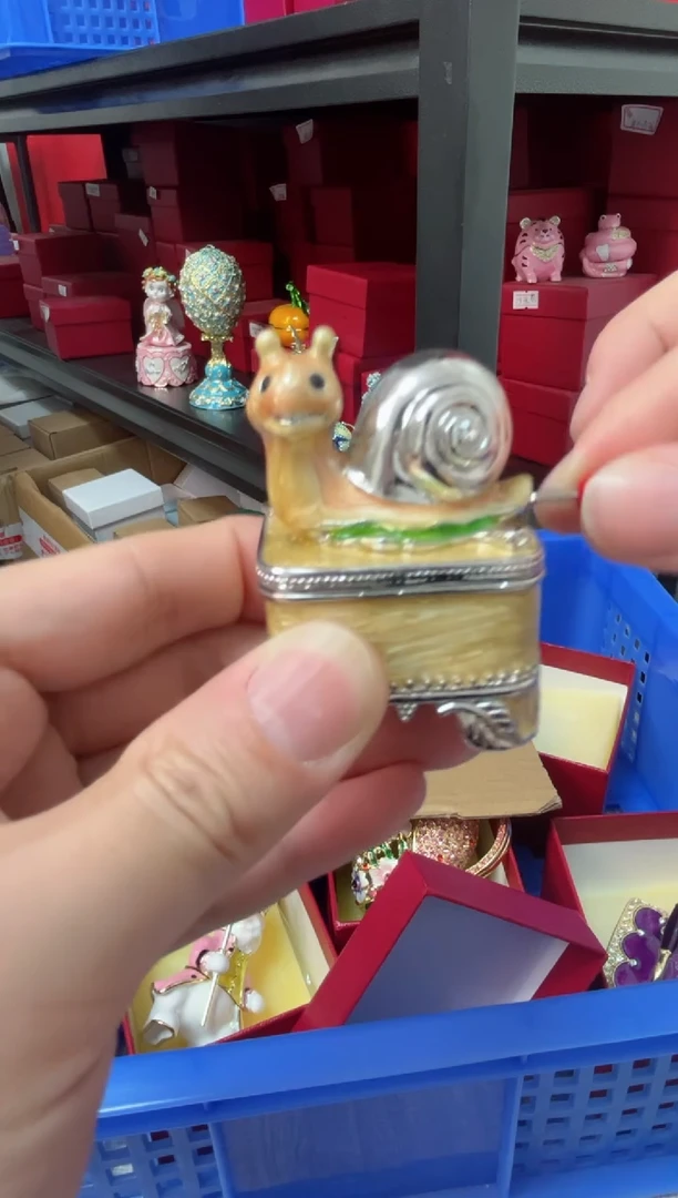 【闪购商品】瓷片年货节福福价格高质珐琅彩合金摆件首饰盒