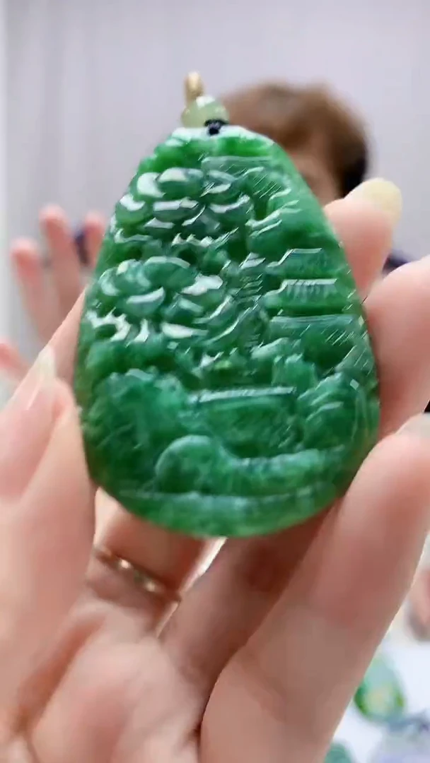 定制翡翠未镶嵌4868DD-毛货挂件12