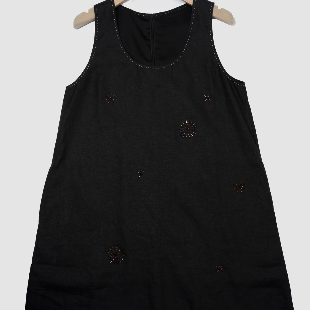 ZZ·DANGDANG【重工钉珠】春夏汉麻拱针钉珠休闲背心小众女10125156