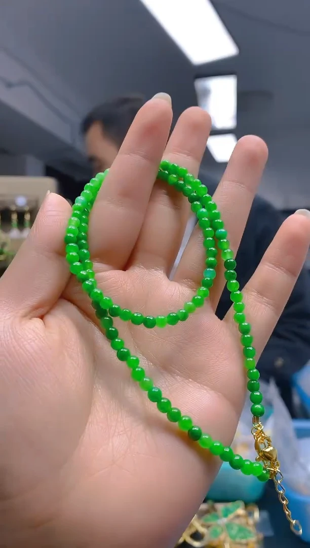 【闪购商品】翡翠耳饰合金079翡翠锁骨链