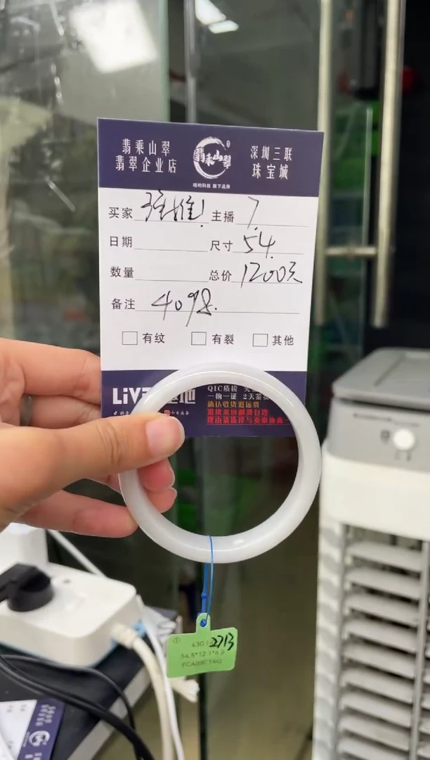 未镶嵌手镯翡翠Q 54正圈 4098