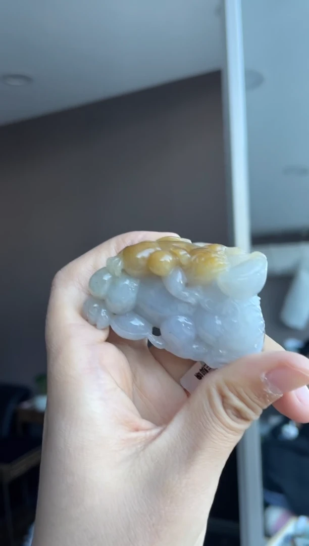 吊坠(不含链)18K金镶嵌翡翠天然缅甸A货翡翠