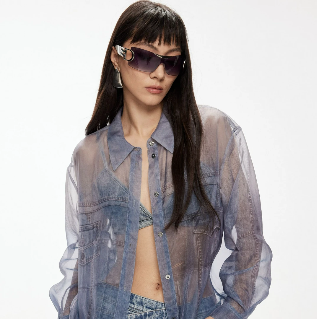 ONLY2025春季新款百搭通勤宽松翻领薄款外搭长袖衬衫女|125105042